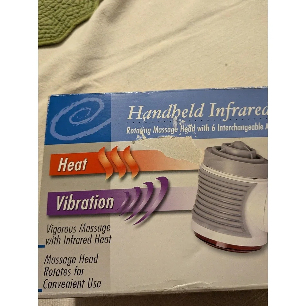 MH-30 Handheld Infrared Massager Heated Vibrating w/ 6 Heads, Corded 120V